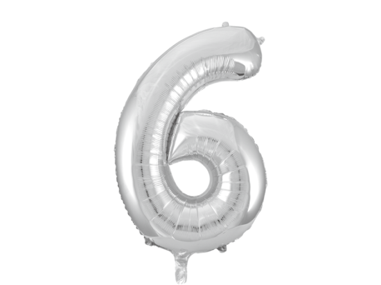 Foilballoon 34" no. 6 silver