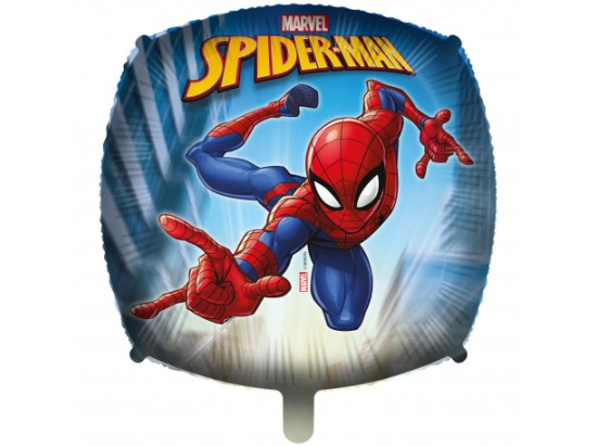 1 Spiderman Square Foil Balloon 46cm - Spider-Man Crime Fighter