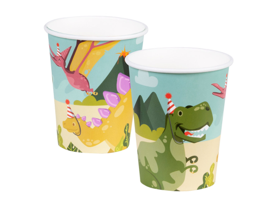 Set 10 Gobelets en carton Dino party