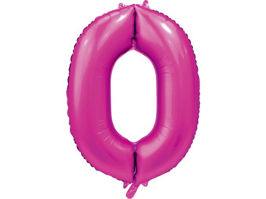 Foilballoon 34" no. 0 satin hotpink