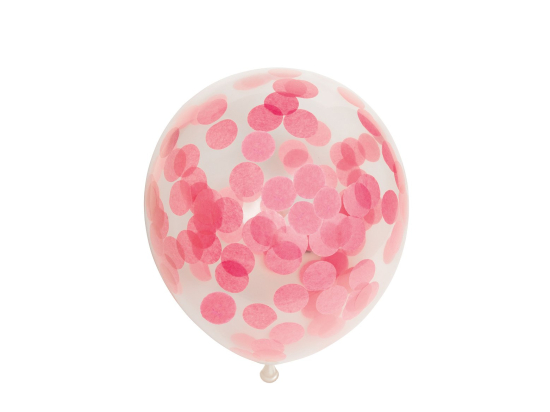 Ballon Transparent - Confetti Rose Pastel