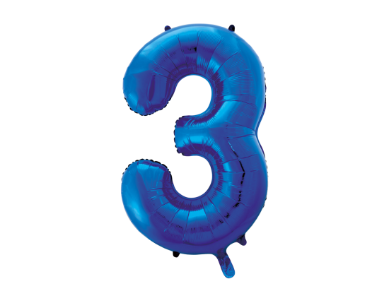 Foilballoon 34" no. 3 blue