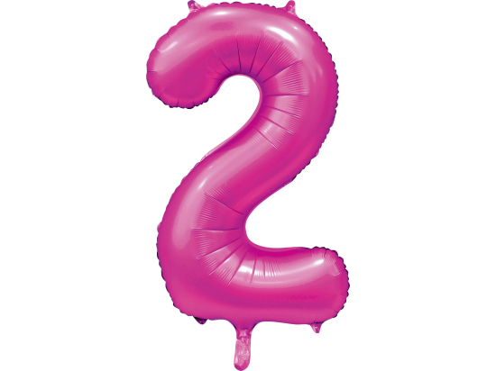 Foilballoon 34" no. 2 satin hotpink