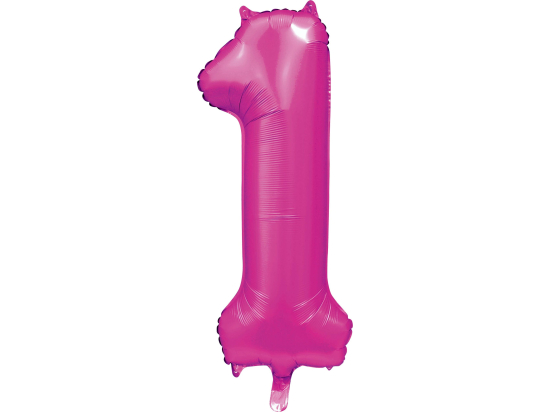 Foilballoon 34" no. 1 satin hotpink