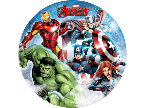 8 Paper plates large 23cm FSC - Avengers Infinity Stones