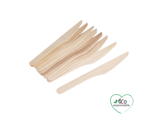 SET DE 12 COUTEAUX EN BOIS 16 CM