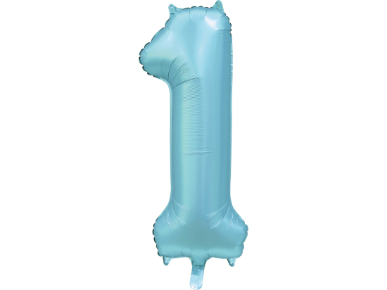 Foilballoon 34" no. 1 satin light blue