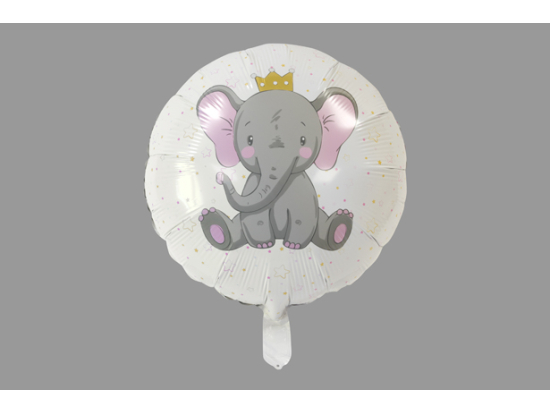 BALLON METALLIQUE ELEPHANT (diam 45 cm)