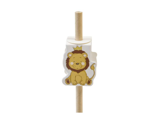 DECOR POUR PAILLE LION (x 12)