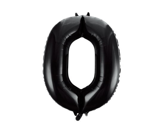 Foilballoon 34" no. 0 black