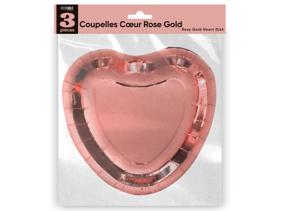 Coupelles x3 Coeur Rose Gold
