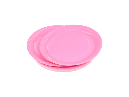 SET DE 20 ASSIETTES VITAMINE EN CARTON D23CM ROSE SANS FILM PLASTIQUE