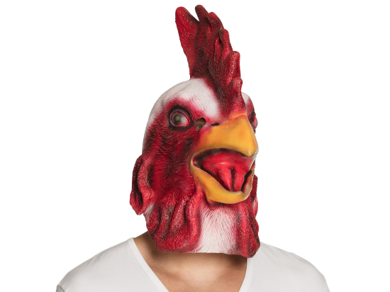 Pc. Masque tête latex Coq