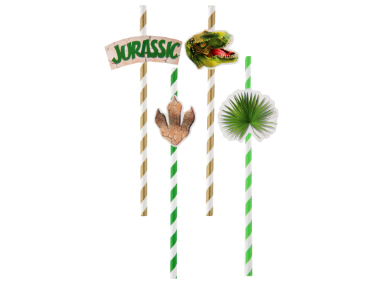 Paille Dinosaure Multicolore