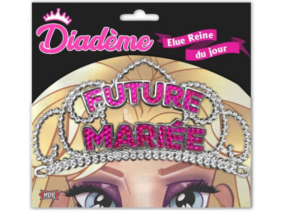 Diadème Future mariée fuchsia