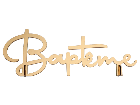 Lettres Baptême Or