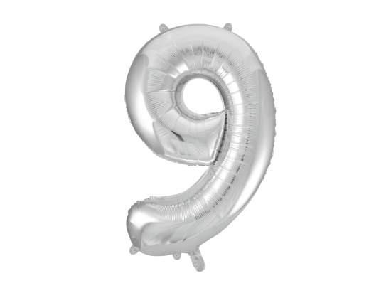 Foilballoon 34" no. 9 silver