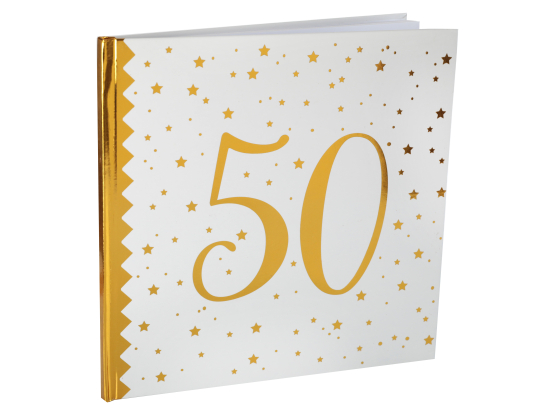 Livre d'or des âges métallisé or 50 ans