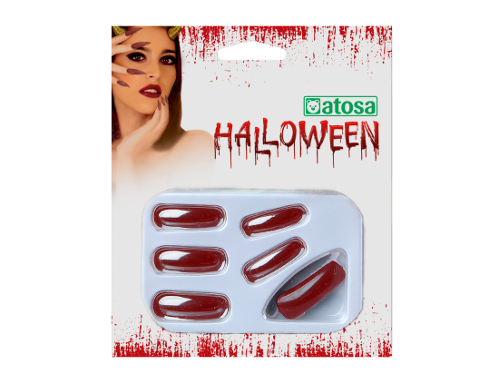 FAUX ONGLES HALLOWEEN ROUGES