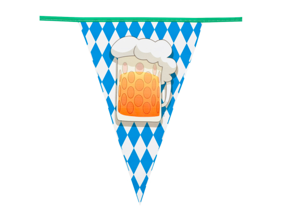 PE guirlande de fanions Beer party (6 m)