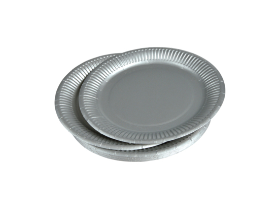 SET DE 20 ASSIETTES EN CARTON D23CM ARGENT