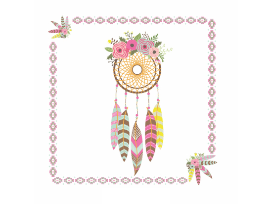 SET DE 20 SERVIETTES EN PAPIER 3 PLIS 33*33CM DREAM CATCHER