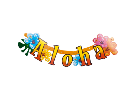 Guirlande lettre Hibiscus 'Aloha' Hawaï