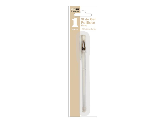 Stylo Pailleté - Eventail des couleurs : Blanc<br/>