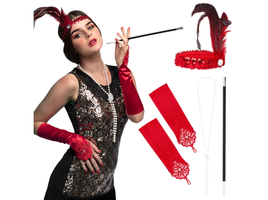 Set Flapper deluxe rouge