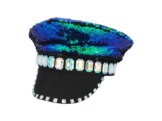 Pc. Casquette Sandy candy (réversible noir/aqua)