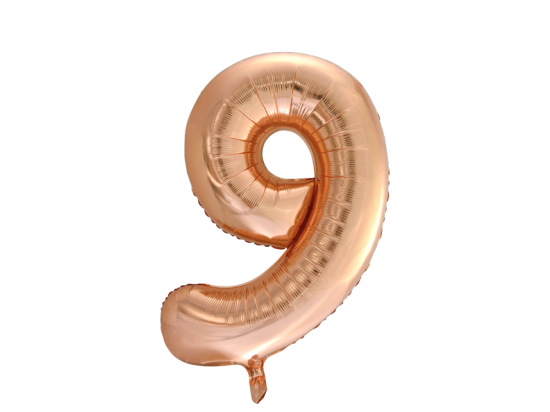 Foilballoon 34" no. 9 rose gold