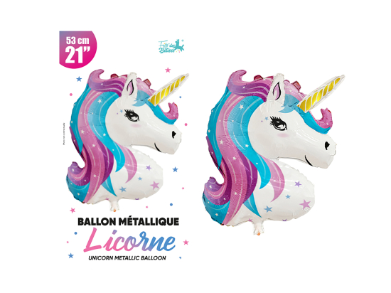 BALLON METALLIQUE LICORNE