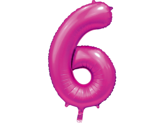 Foilballoon 34" no. 6 satin hotpink