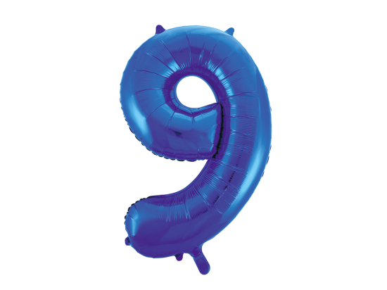 Foilballoon 34" no. 9 blue