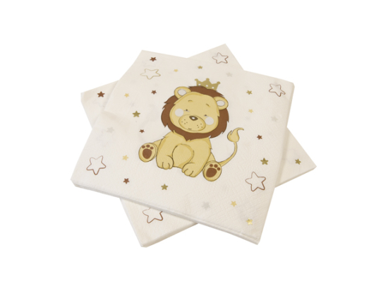 SERVIETTE EN PAPIER LION COURONNE 33cm x 33cm (x 20)