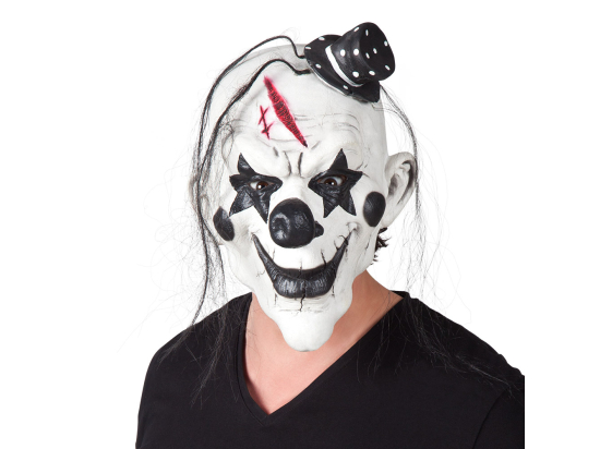 Masque tête latex Clown psycho