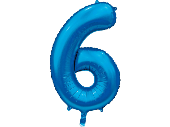 Foilballoon 34" no. 6 satin blue