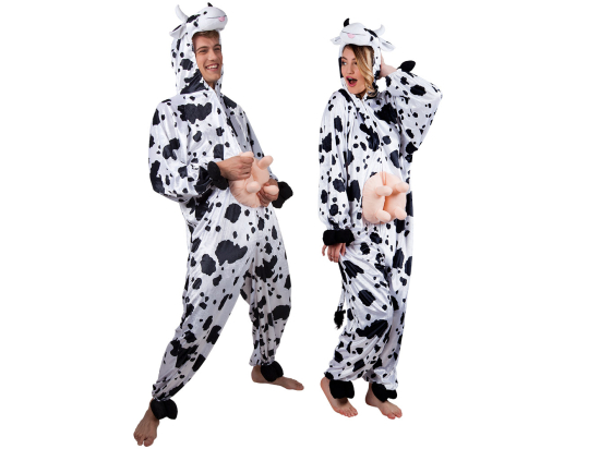 Costume adulte Vache peluche