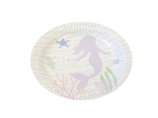 ASSIETTE EN CARTON SIRENE 18cm - 300gr (x 6)