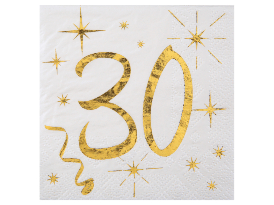 Serviette des âges or 30 ans