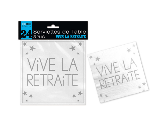 24 Serviettes de Table à l'âge 3 plis