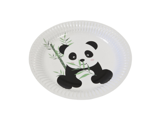 ASSIETTE EN CARTON PANDA 18cm - 300gr (x 6)