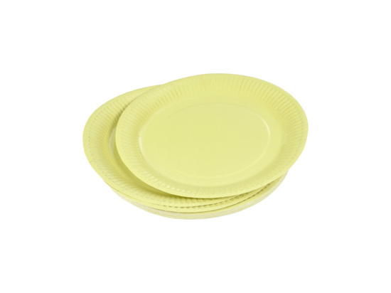 SET DE 20 ASSIETTES VITAMINE EN CARTON D23CM TILLEUL SANS FILM PLASTIQUE