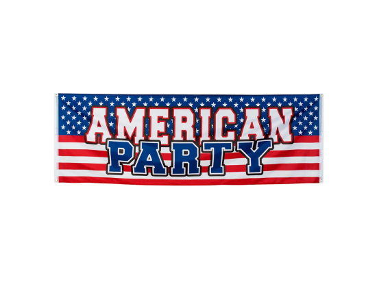 Bannière polyester 'AMERICAN PARTY' america USA