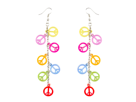 Paire Pendants d'oreille Peace row