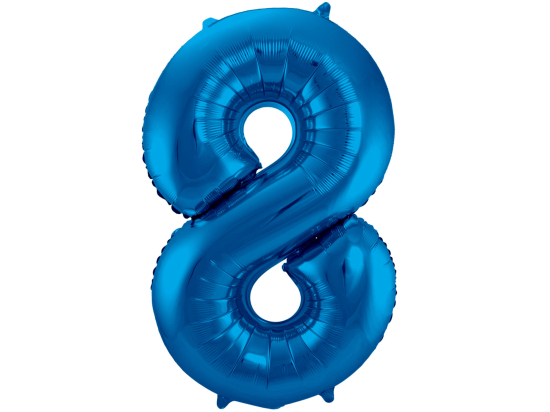 Ballon Chiffre 8 Bleu 86cm