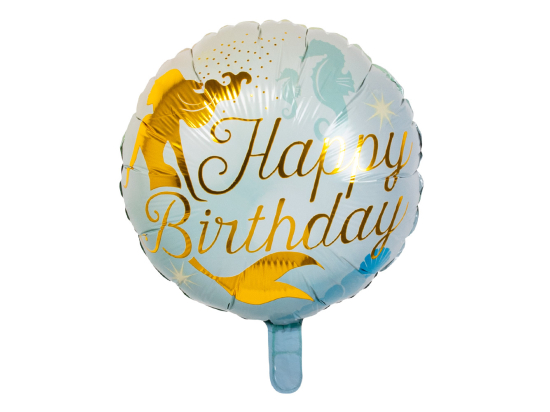 Ballon en aluminium Sirène 'Happy Birthday'