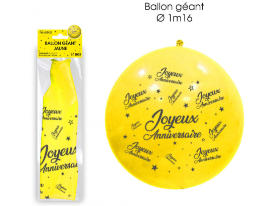 Ballon géant Joyeux Anniversaire - Couleur : Rouge