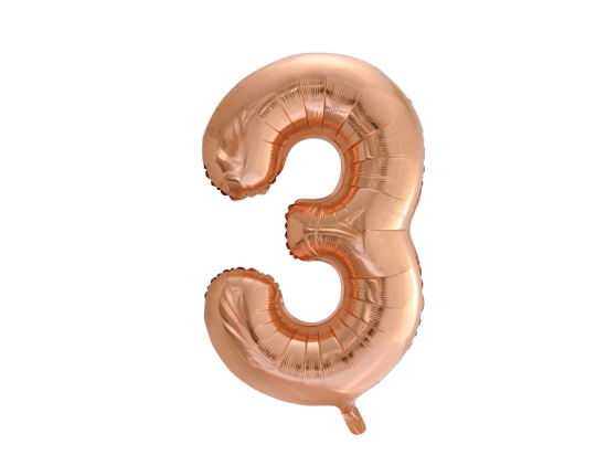 Foilballoon 34" no. 3 rose gold