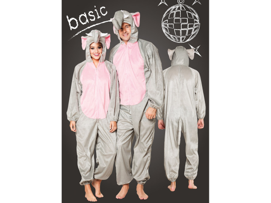 Costume adulte Eléphant peluche basic